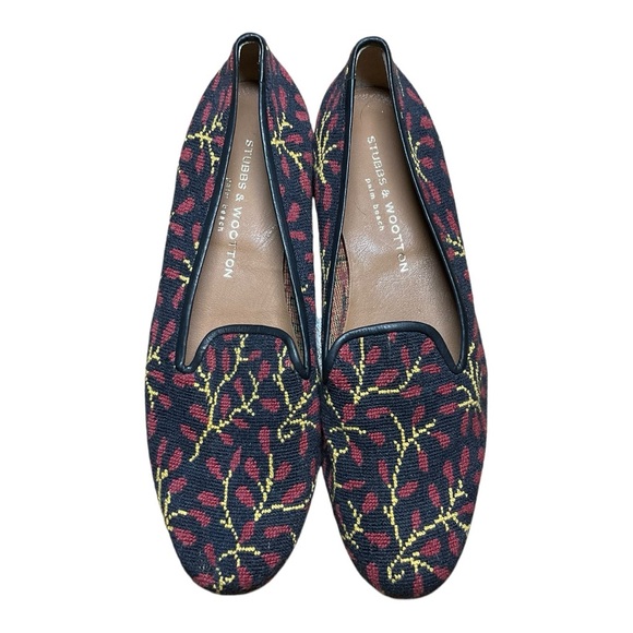 RARE Stubbs & Wootton Women’s Cuenca Needlepoint Shoes Size 11 $395 - Picture 6 of 7